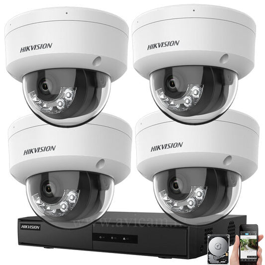 Hikvision PoE 4MP dome camerabewaking set - camera en NVR