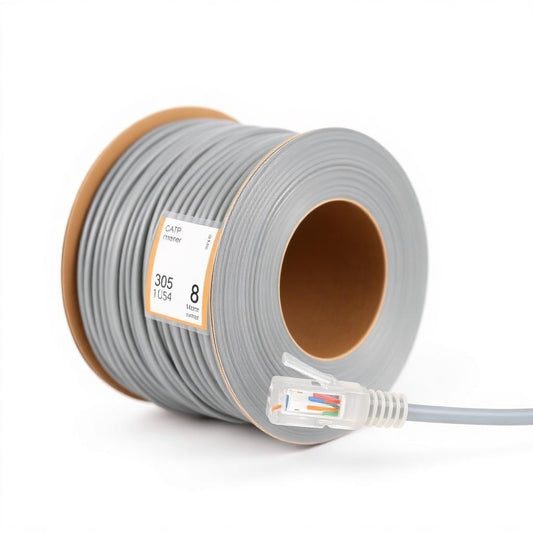 CAT6 UTP netwerkkabel rol 305 meter grijs